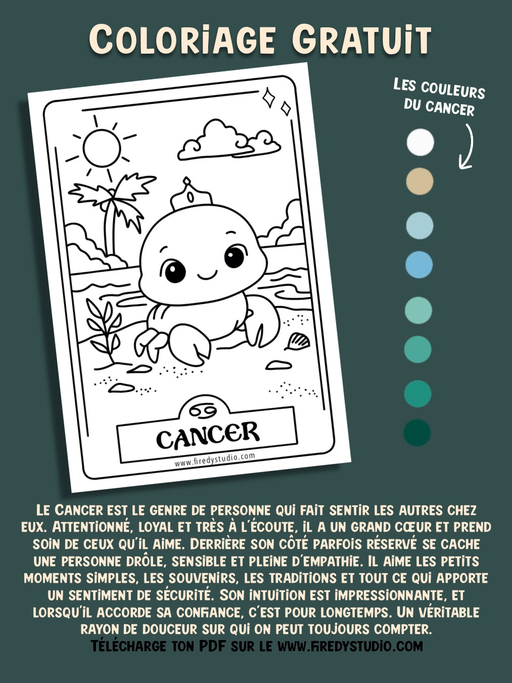 Coloriage Cancer Gratuit