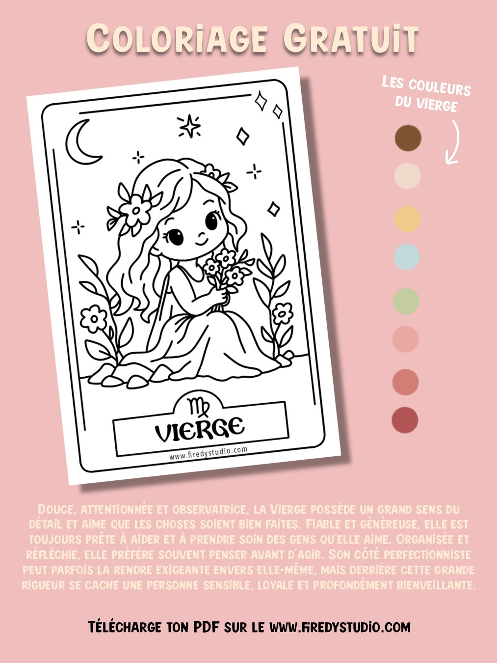 Coloriage Vierge Gratuit