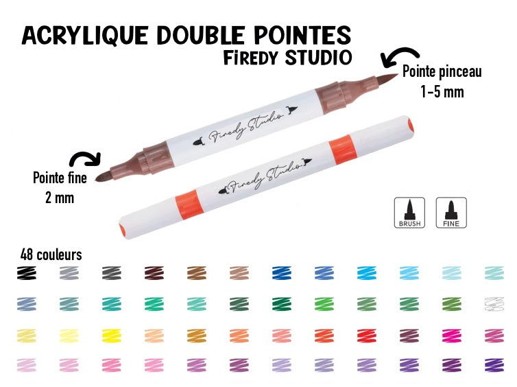 Acryliques Double pointes