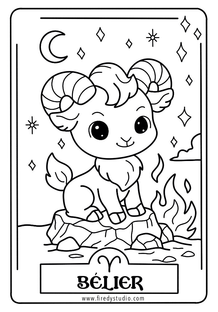 Coloriage Bélier GRATUIT