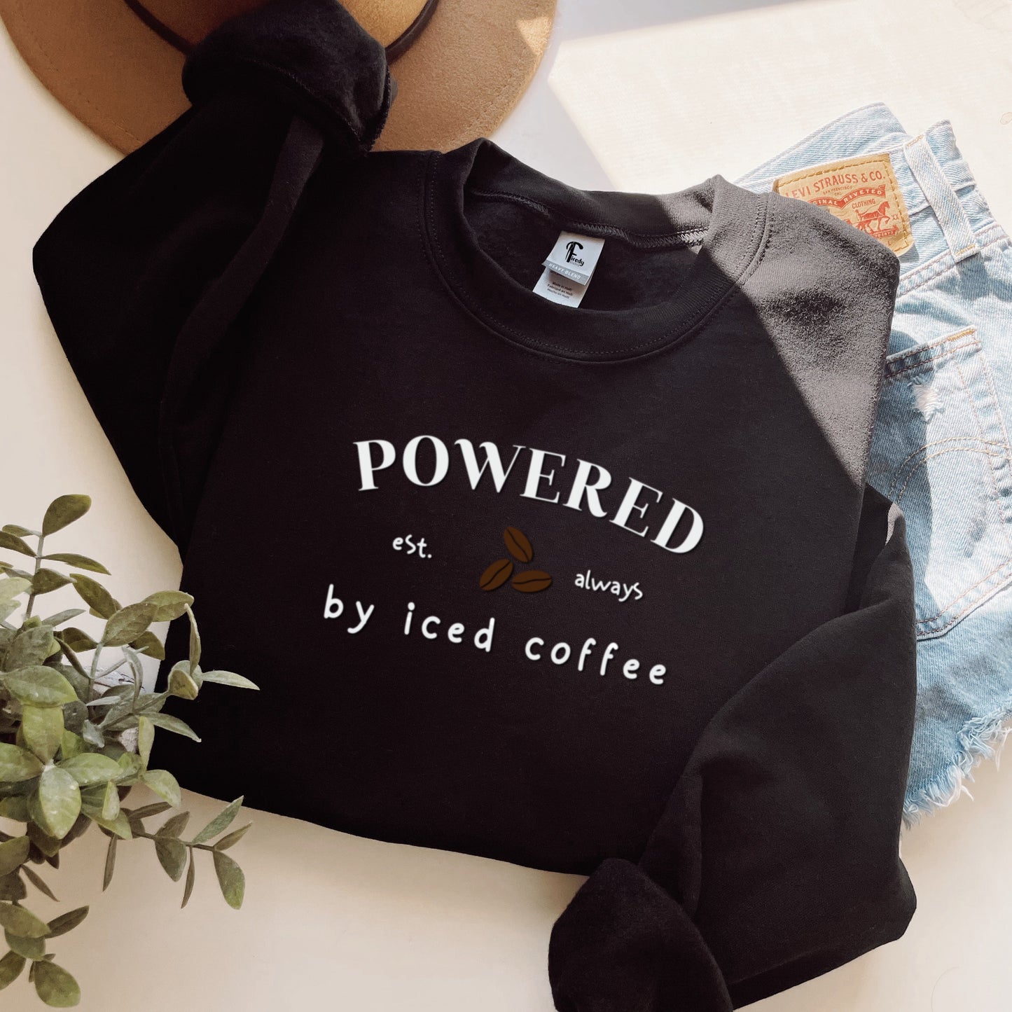 Crewneck Powered by coffee