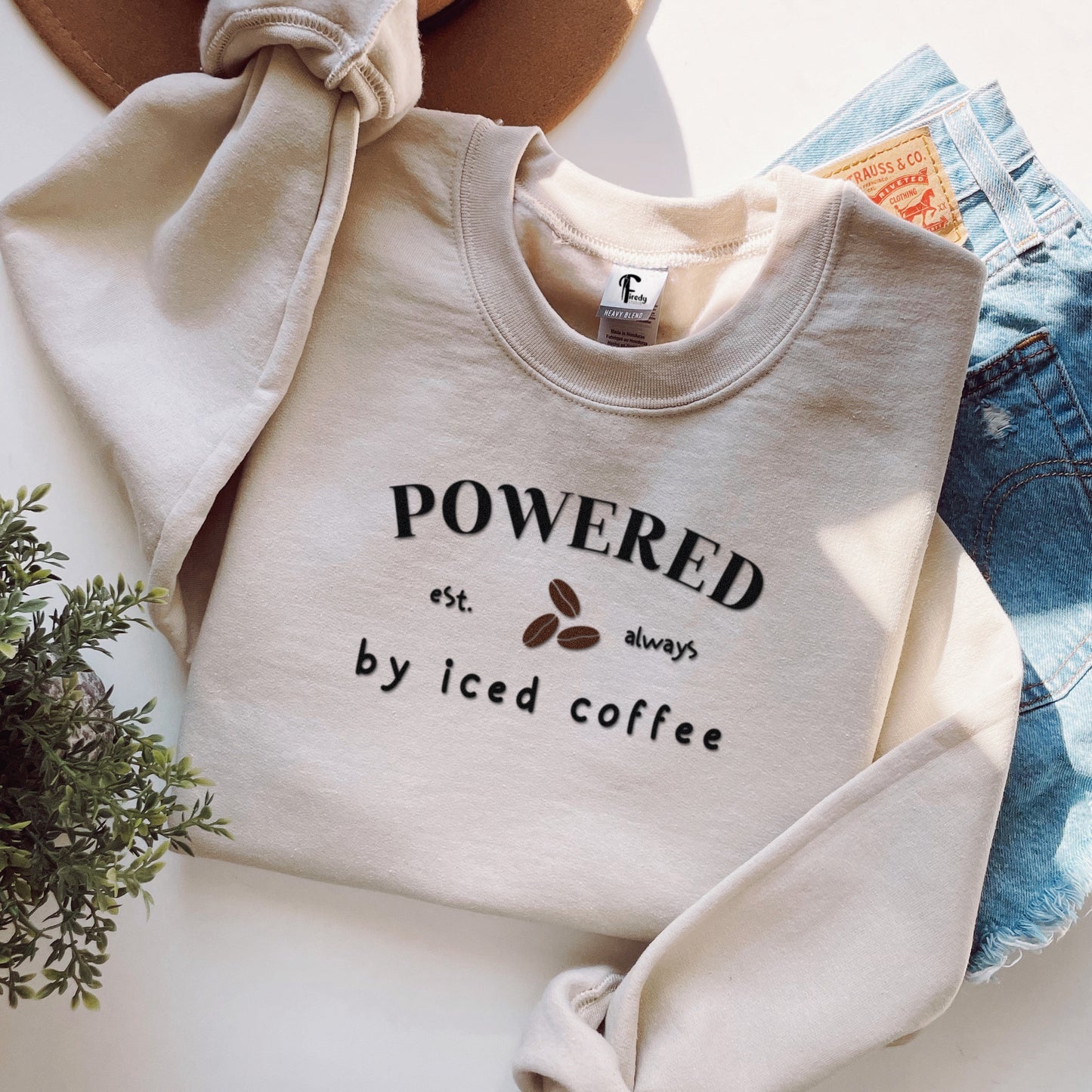 Crewneck Powered by coffee