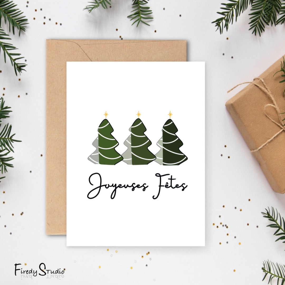 Carte de souhaits/sapins
