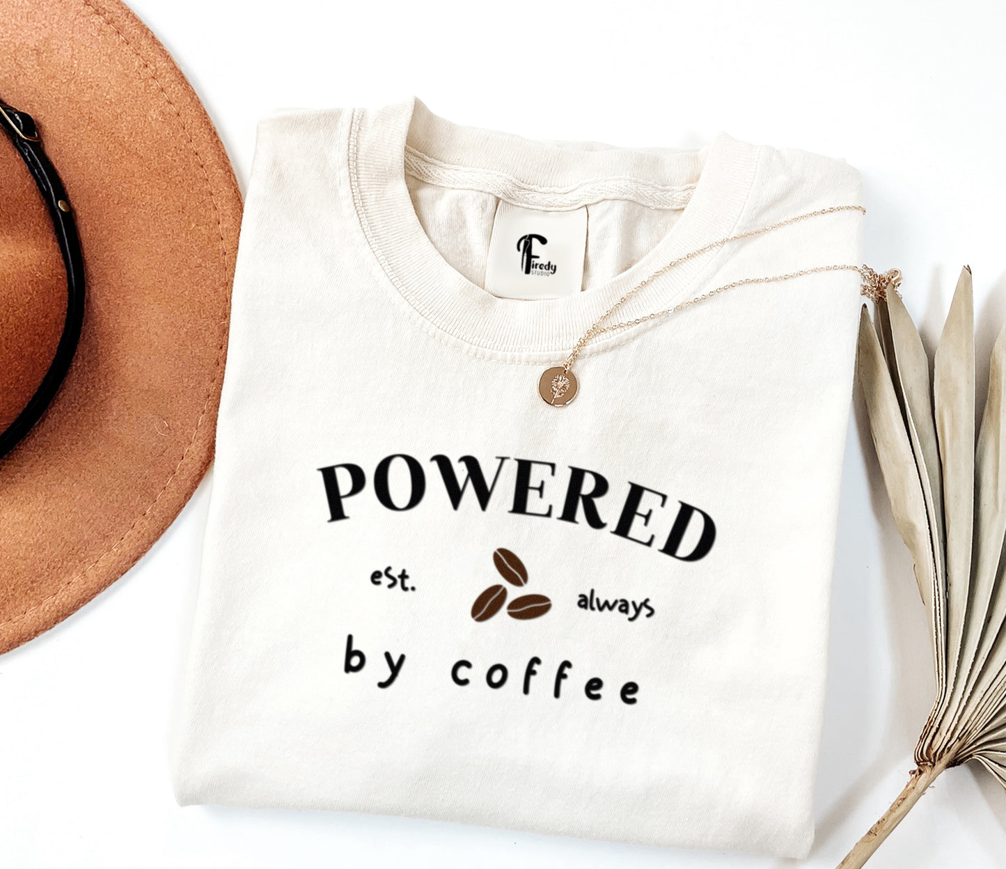 Tee-shirt Powered by coffee