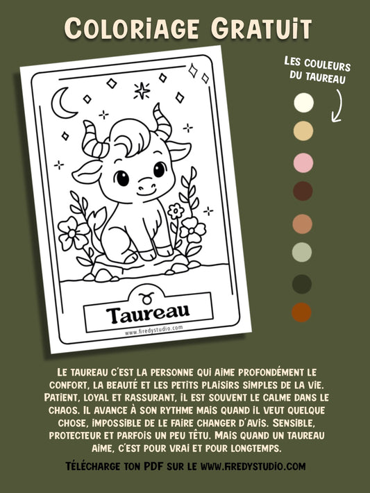 Coloriage TAUREAU GRATUIT