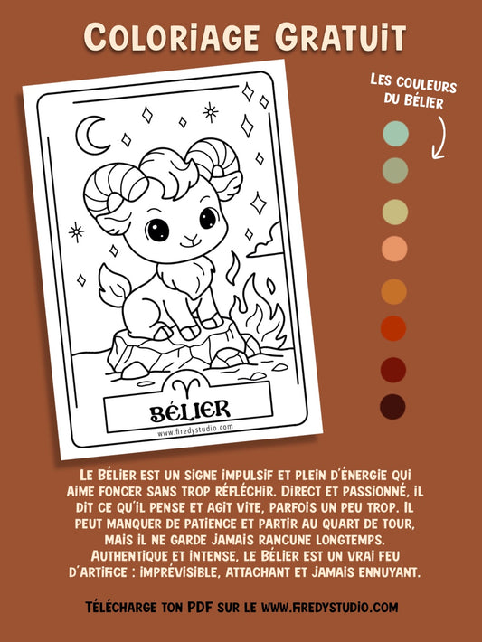 Coloriage Bélier GRATUIT
