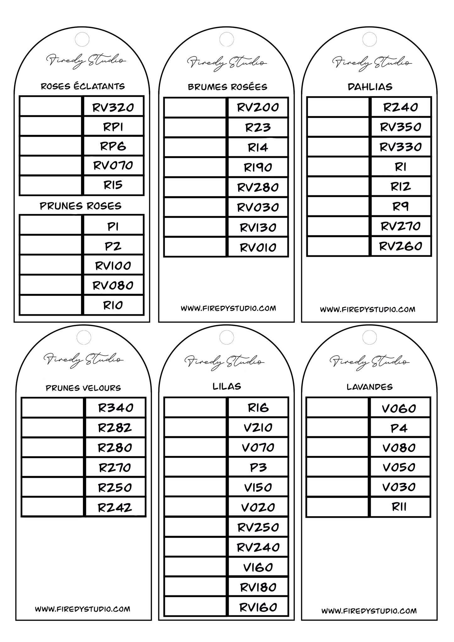 Nuancier Pantone 320 alcool
