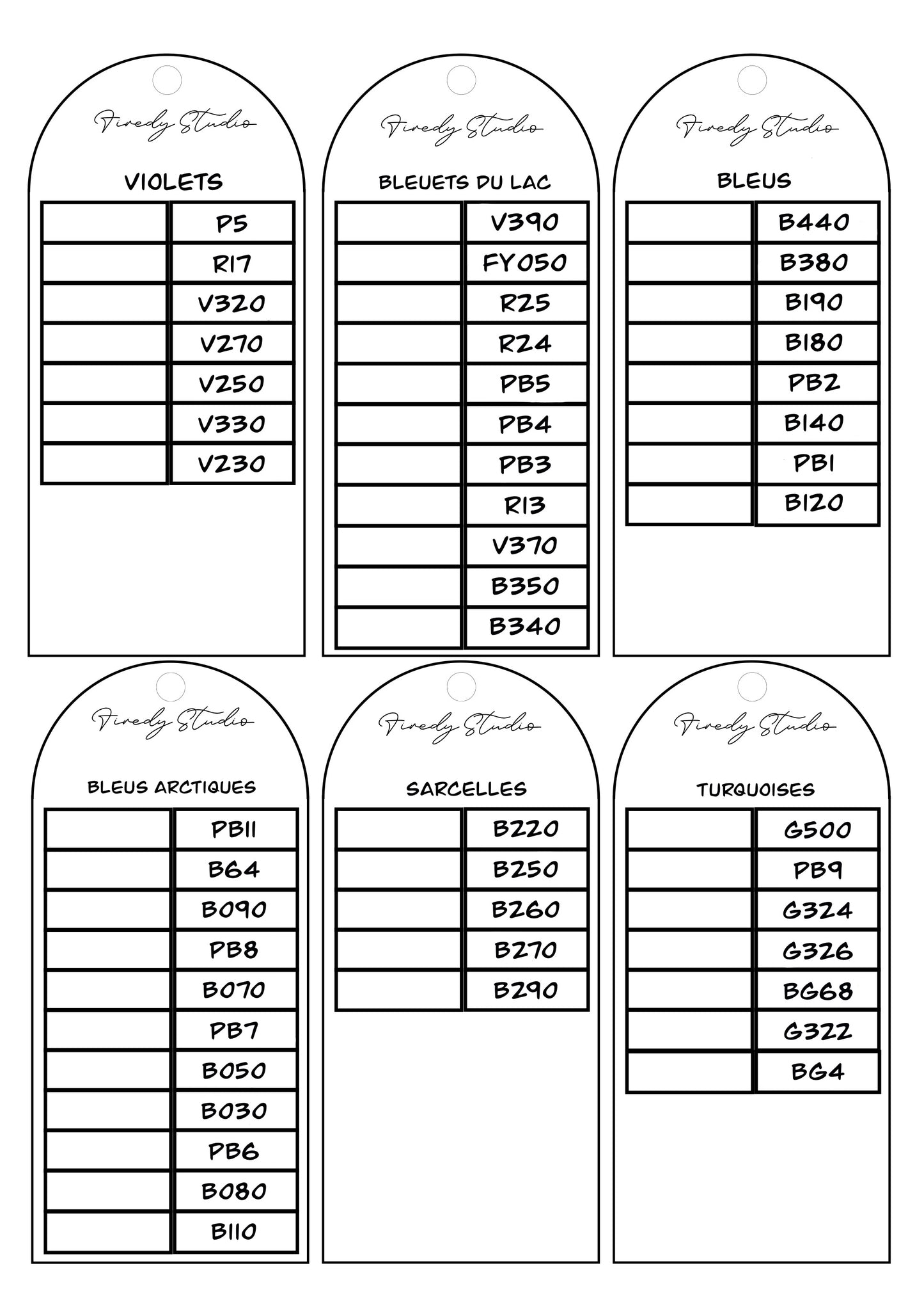 Nuancier Pantone 320 alcool
