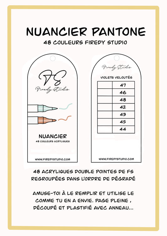 Nuancier Pantone Double Pointes Acrylique