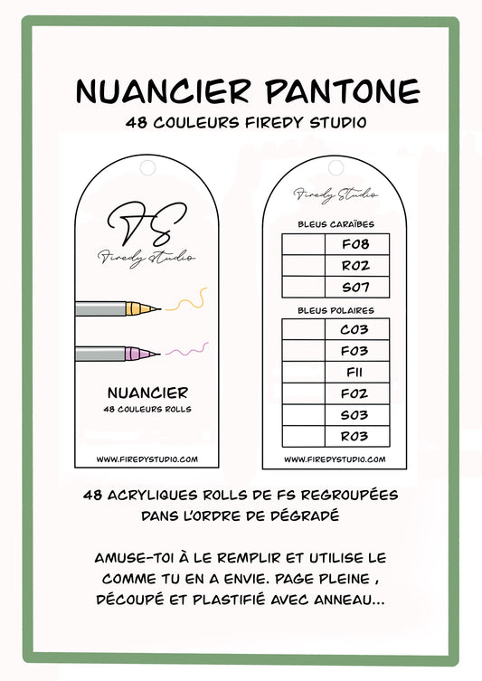 Nuancier Pantone 48 Rolls acrylique