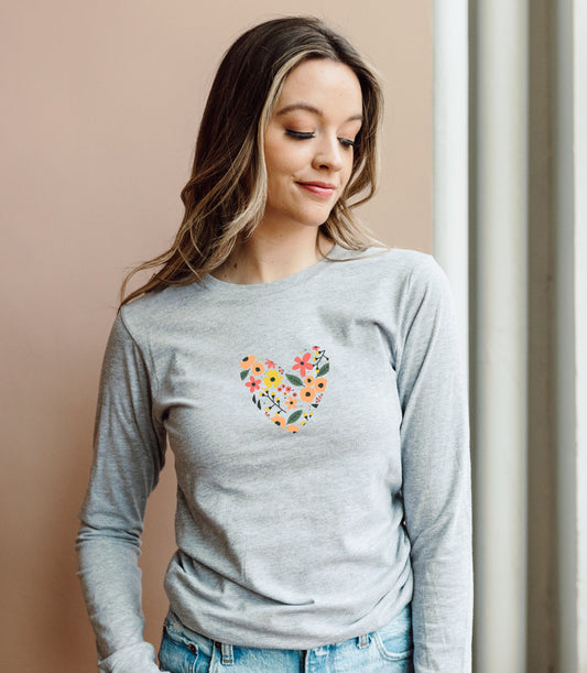 Long Sleeve Coeur Printanier